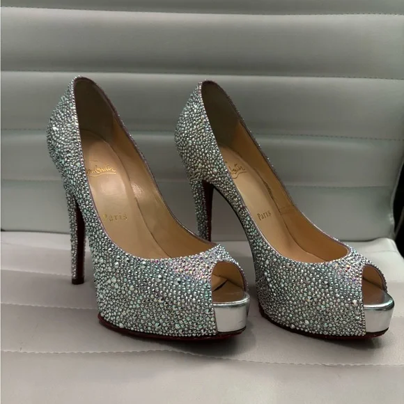 Crystal Embellished Christian Louboutin heels - Picture 7 of 11